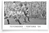 Walljar - Feyenoord - Fortuna 54 '67 II - Zwart wit poster