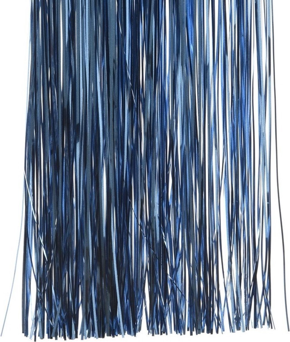 5x Blauwe kerstversiering folie slierten 50 cm - Tinsel kerstboom slinger 50 x 40 cm 5 stuks 5x Blauwe kerstversiering folie slierten 50 cm - Tinsel kerstboom slinger 50 x 40 cm 5 stuks - Image 1