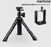 Mantona 22761 Mini trépied Hauteur de travail: 80-180 mm Zwart, Grijs