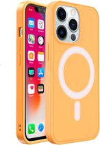 Mobiq - Candy Shell Magsafe Case iPhone 14 - oranje