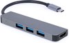 Cablexpert USB-C naar HDMI 4K 30Hz en 3x USB-A adapter - 0,15 meter
