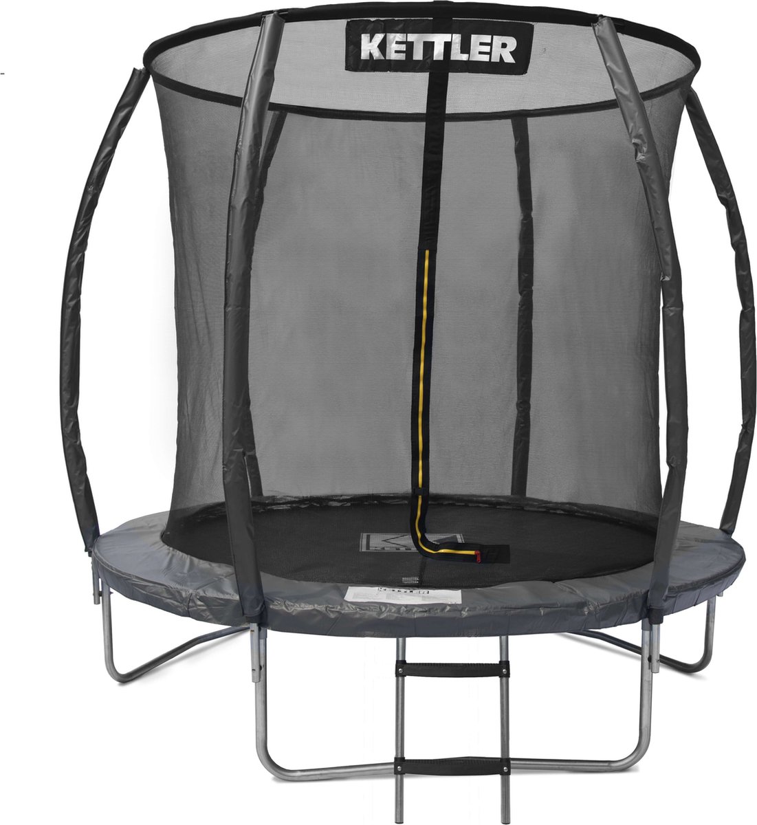 Kettler Trampoline Jump - 244cm rond - incl. veiligheidsnet - incl. ladder  - zwart | bol.com