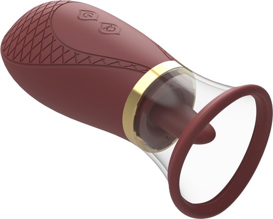 Vibromasseur à langue avec fonction de léchage et fonction d'aspiration - 9  rythmes -