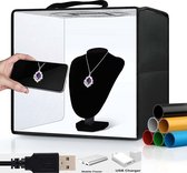 Confibel - Product Photo Box/ Ministudio - Set studio photo - Light cube - Photo tent - Recording box - Zwart