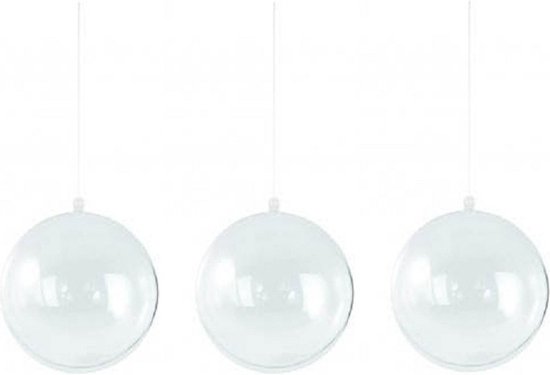 100x stuks transparante hobby/DIY kerstballen 6 cm - Knutselen - Kerstballen maken hobby materiaal/basis materialen