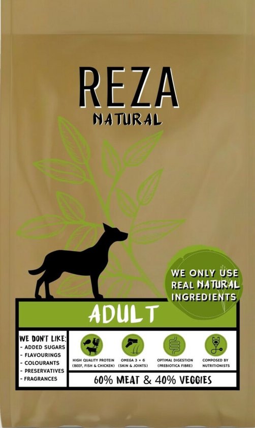 Reza Natural Hondenvoer Adult 12 kg
