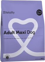 Vetality Adult Maxi Hondenvoer Droog - Voordeelverpakking 3 x 3 kg - Voor Volwassen Honden van Grote Rassen Vanaf 25 kg - Licht verteerbaar - Bevat Zalmolie voor Gezonde Vacht