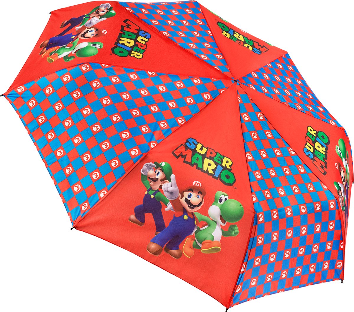 Super Mario Paraplu, Here We Go - Ø 96 x 62 cm - Polyester