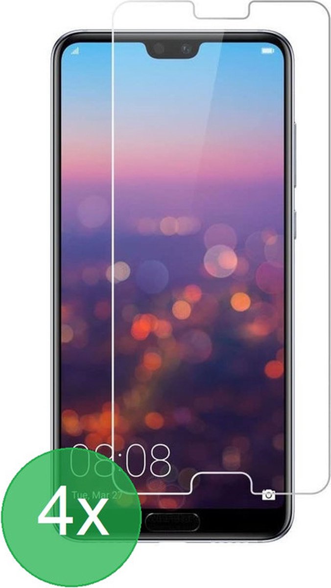 Geschikt Voor: Huawei P20 Pro Screenprotector 4x - screen protector - glas - bescherm - beschermglas - ZT Accessoires