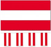 Bellatio Decorations - Vlaggen versiering set - Oostenrijk - Vlag 90 x 150 cm en vlaggenlijn 4 meter
