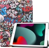 Hoesje Geschikt voor iPad 10.2 2020 Hoes Case Tablet Hoesje Tri-fold - Hoes Geschikt voor iPad 8 Hoesje Hard Cover Bookcase Hoes - Graffity