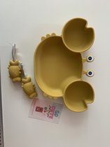 Custombear.nl Siliconen kinder eetbord set van 3 delig 100%BPA vrij babyshower - kinder servies bord met vakjes