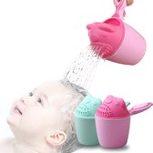 PRO-Deals | Baby Douche Spoelbeker – Kleur: Groen -  Haar wassen - Fun – Vrolijk – in roze of groen – Kinderdouche – Badderen – Shampoo afspoelen