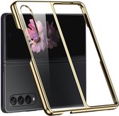 Back Cover Transparant/Goud Hoesje Geschikt voor Samsung Galaxy Z Fold 4
