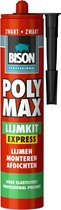 Bison professional poly max lijmkit express zwart - 425 gram