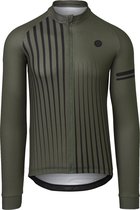 AGU Faded Stripe Fietsshirt Lange Mouwen Essential Heren - Army Green - Maat XXL