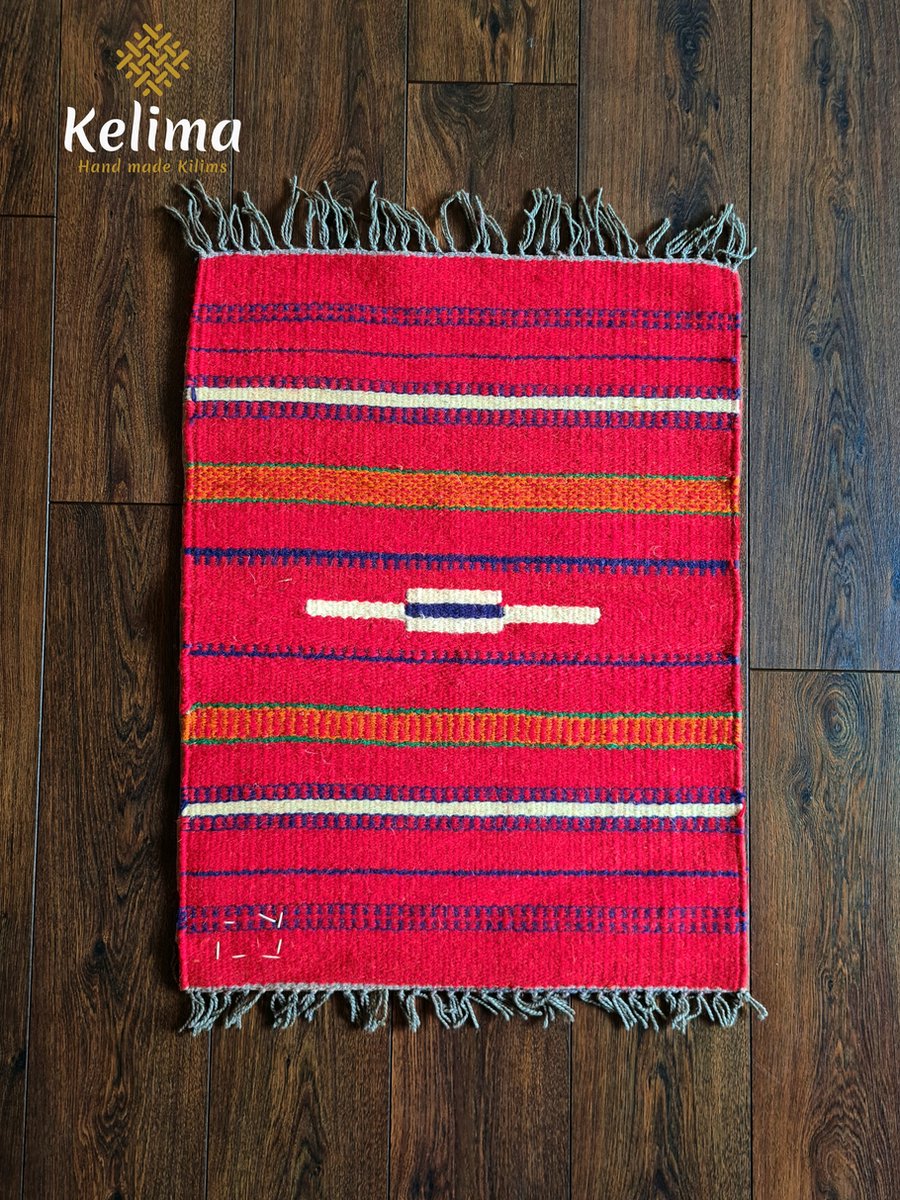 Kelima – Handgemaakt Kelim Vloerkleed – Wol – 60 x 80 cm – Bedouin