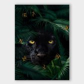 Poster Jungle Panther - Papier - 50x70 cm  | Wanddecoratie - Interieur - Art - Wonen - Schilderij - Kunst