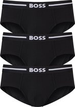 HUGO BOSS Bold hipster briefs (3-pack) - heren slips - zwart - Maat: M