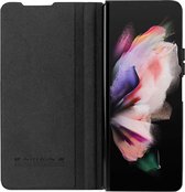 Nillkin Qin Pro Hoesje voor de Samsung Galaxy Z Fold 4 - Book Case met Camera Slider - Ruimte voor Twee Pasjes Zwart