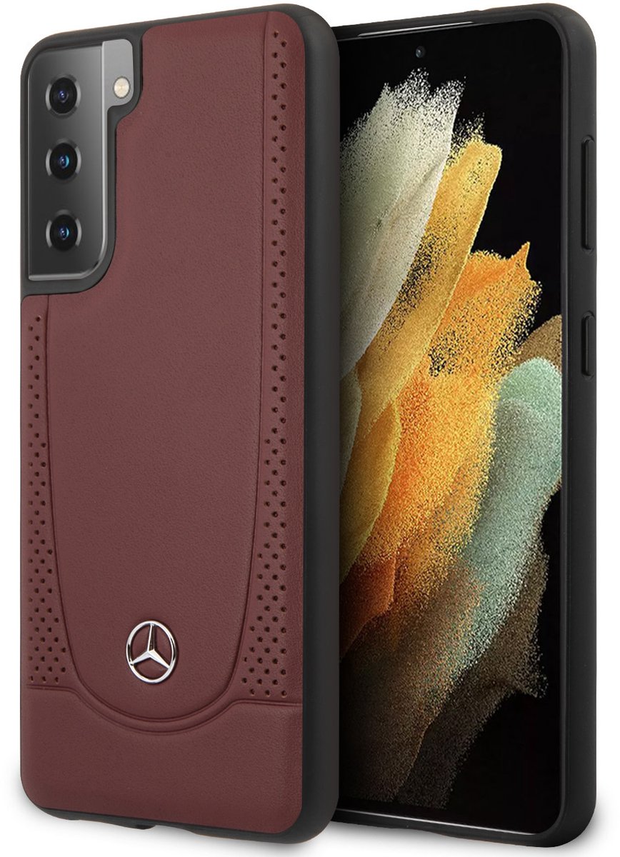 Mercedes-Benz New Urban Back Case - Geschikt voor Samsung Galaxy S21 (G991) - Rood