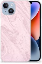 Smartphone hoesje Geschikt voor iPhone 14 Leuk Hoesje Marble Pink