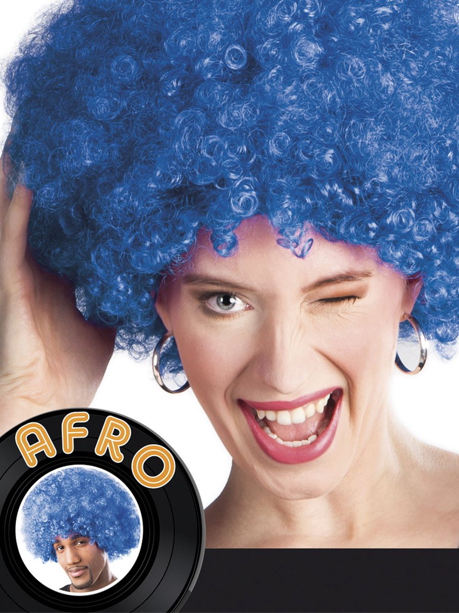 Boland - Pruik Groove blauw Blauw - Afro - Kort - Unisex - Danser/danseres - 70's, 80's & 90's - Disco — afbeelding 13