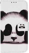 ADEL Kunstleren Book Case Pasjes Portemonnee Hoesje Geschikt voor iPhone 14 Pro Max - Panda
