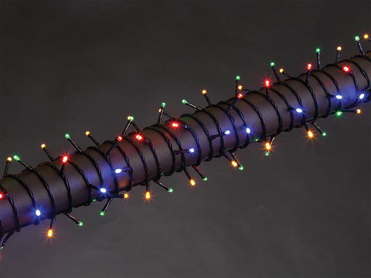 Vellight Wega LED, lichtslinger, 12 m, 80 leds, veelkleurig, groene kabel, voor binnen en buiten, 24 V