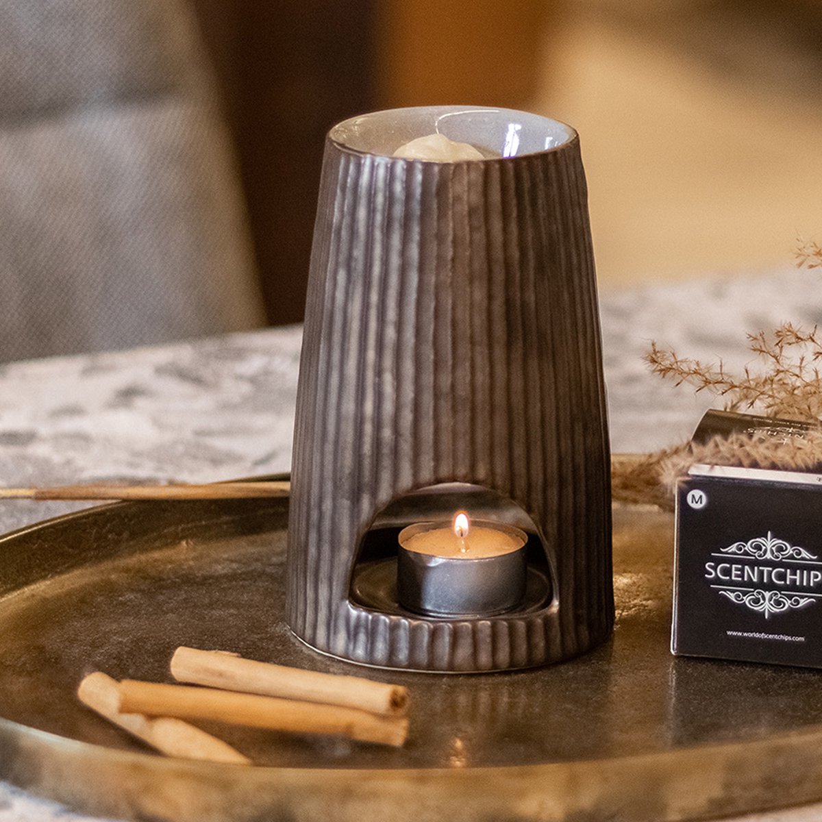 Scentchips Rib Rond brons geurbrander waxbrander