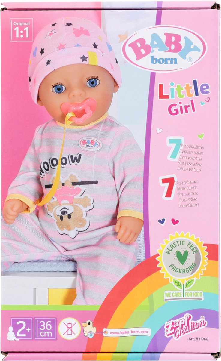 BABY born Little Girl - Babypop 36cm — afbeelding 6