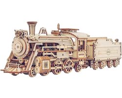 Robotime Prime Steam Express Modelbouw Bouwpakket Hout 3D Puzzel Tieners Volwassenen