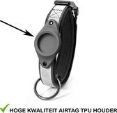 Geschikt voor Airtag - Lichtgewicht Hondenhalsband Reflecterend Locator Tracker - Honden halsband Verstelbaar - Maat M - Zwart