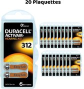 Hoortoestel batterijen Duracell Activair 312, 20 Plaquettes