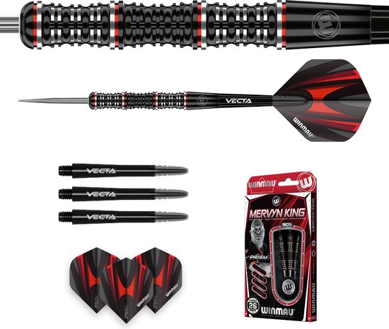 WINMAU - Mervyn King Special Edition: Steeltip Tungsten Dartpijlen Professioneel - 26g van Winmau — afbeelding 3