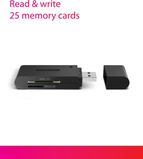 Sitecom - Compacte USB 3.0 Superspeed 5Gbps kaartlezer voor Micro SD kaart - SD card - Sitecom