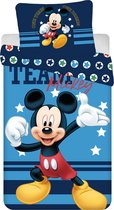 Housse de couette Disney Mickey Mouse, équipe - Simple - 140 x 200 cm - Katoen