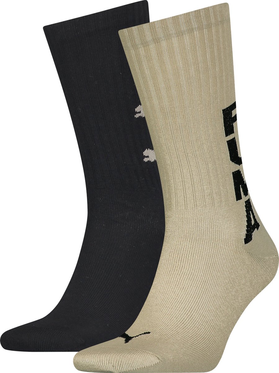 Puma Crew Graphic Logo 2-pack Clay Combo Zwart