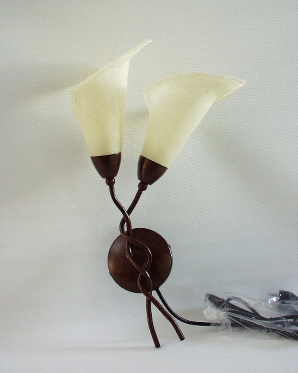 Muurlamp - 47 cm hoog - decoratie - verlichting - glas
