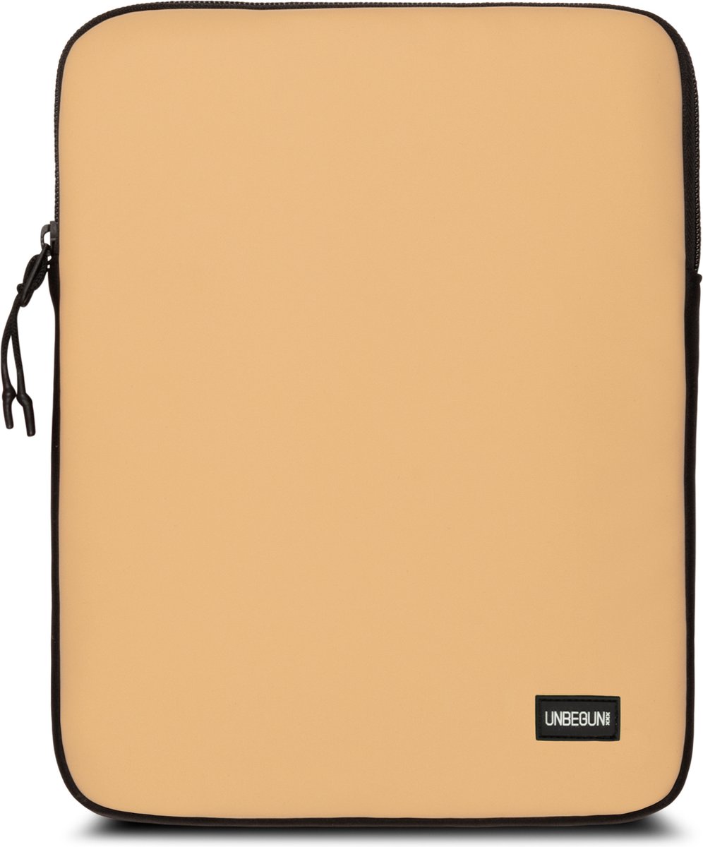 iPad Pro 12.9 inch hoes (van gerecycled materiaal) - Beige sleeve/case voor nieuwe iPad Pro 6th Gen M2 (2024) - Duurzame keuze