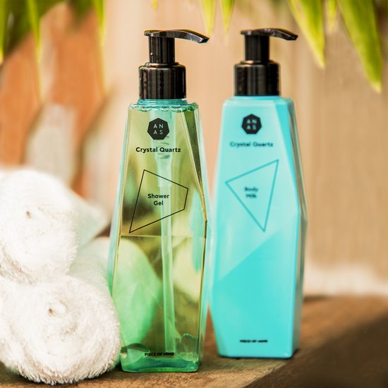 ANAS Quartz Crystal Body Care Set Set van Body Wash 250ml & Body Milk