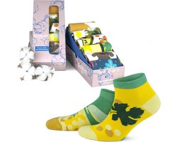 GoWith-6 paar-katoen sokken-enkelsokken-grappige-dames sokken-maat 35-40