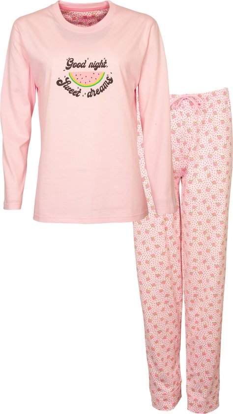 Irresistible - Dames Pyjama - 100% Katoen - Licht Roze - Maat XXL