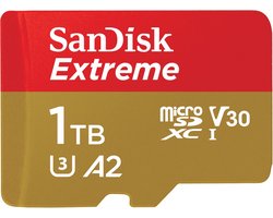 SanDisk Extreme - MicroSDXC - 1TB- Inclusief SD Adapter