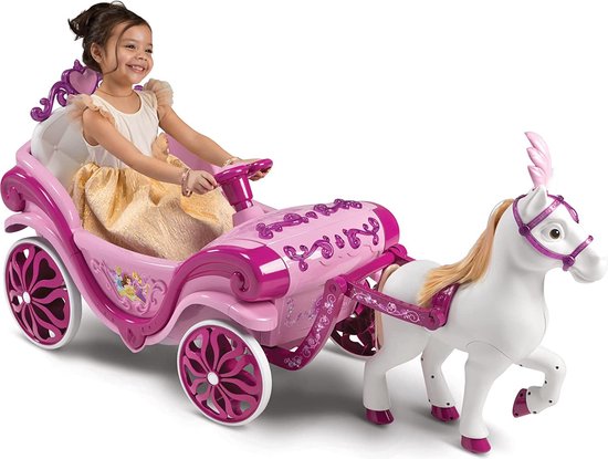 Disney Princess Elektrische Kinderauto Koninklijk aard en wagen voor meisjes - 6v auto op batterijen - roze - 2+ jaar