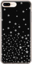 Casimoda® hoesje - Geschikt voor iPhone 8 Plus - Falling Stars - Siliconen/TPU telefoonhoesje - Backcover - Sterren - Zwart