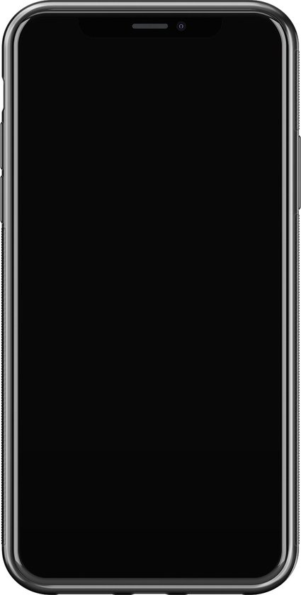 Coque iPhone X/ XS verre - Mer marbrée - Blauw - Hard Case Zwart - Coque arrière pour téléphone - Marbre - Casimoda