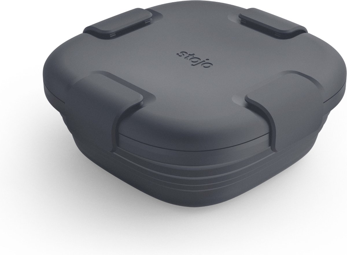 Stojo - Bowl - Vershouddoos / Lunchbox - met Deksel - 700 ml - Opvouwbaar - Herbruikbaar - Carbon
