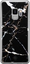 Casimoda® hoesje - Geschikt voor Samsung S9 - Marmer Zwart - Backcover - Siliconen/TPU - Zwart