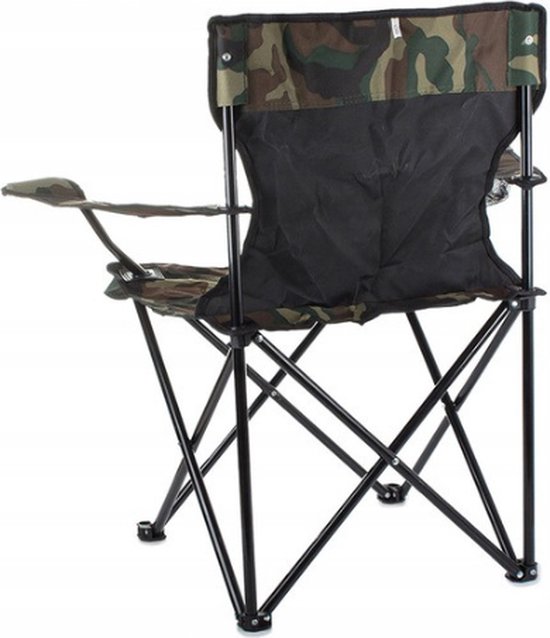 Vissersstoeltje - Legerprint - 100 kg - Visstoeltje - Karperstoel - Kampeerstoel - Vouwstoel - Campingstoel - Viskrukje - Visstoel - Vis Stoel - Strandstoel - Campingstoel - Festivalstoel — afbeelding 5